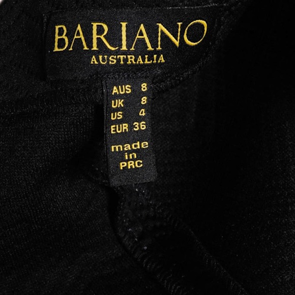 BARIANO Black Cut Out Dress with Gold Details - Picture 5 of 5